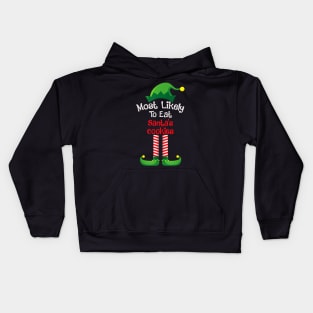 Most Likely To Eat Santa's Cookies Kids Hoodie